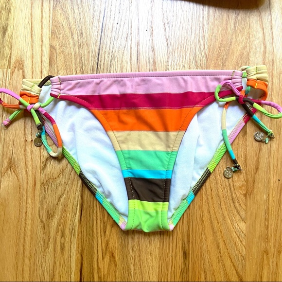 ROXY Colorful Rainbow Striped Bikini - Picture 7 of 12